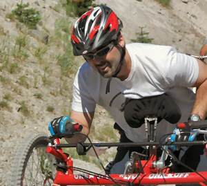 Chris Cycling at Mammoth Bike Park